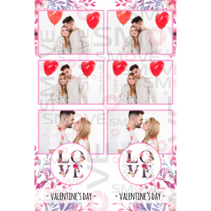 Photo Booth Template Pack – 12 Templates – Valentine's Day
