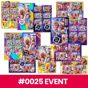 Photo Booth Template Pack – 12 Templates – Party
