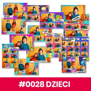 Paczka szablonów fotobudkowych 16szt - Dziecięce