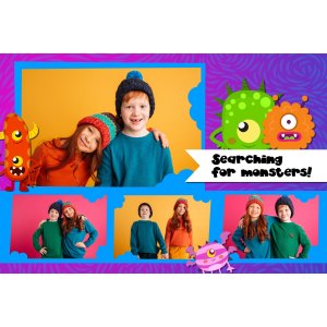 Photo Booth Template Pack – 16 Templates – Kids