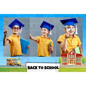 Photo Booth Template Pack – 12 Templates – Back to School