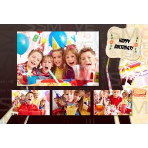 Photo Booth Template Pack – 12 Templates – Birthday 1