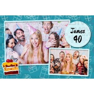 Photo Booth Template Pack – 12 Templates – Birthday 1