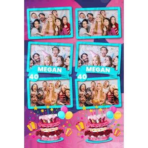 Photo Booth Template Pack – 12 Templates – Birthday 2