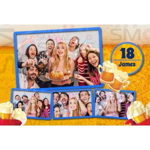 Photo Booth Template Pack – 12 Templates – Birthday 3