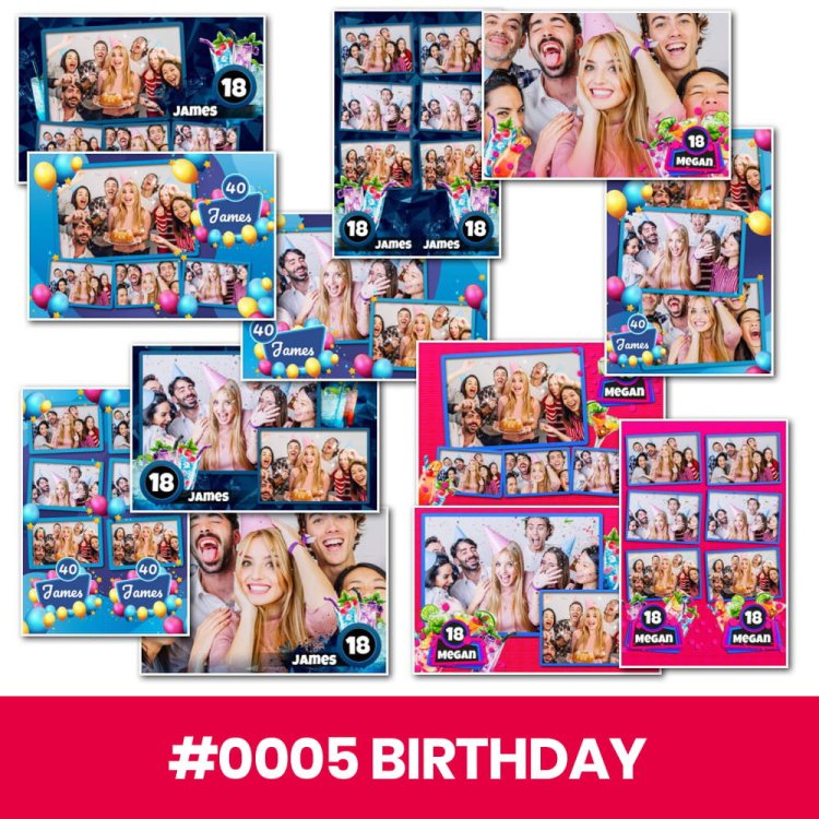 Photo Booth Template Pack – 12 Templates – Birthday 4 Photo Booth Template Pack – 12 Templates – Birthday 4