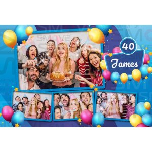Photo Booth Template Pack – 12 Templates – Birthday 4