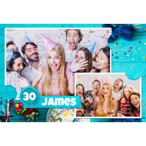Photo Booth Template Pack – 12 Templates – Birthday 5