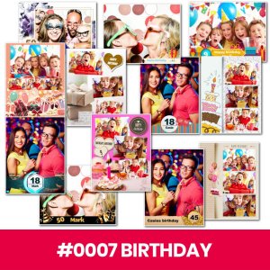 Photo Booth Template Pack – 12 Templates – Birthday 6
