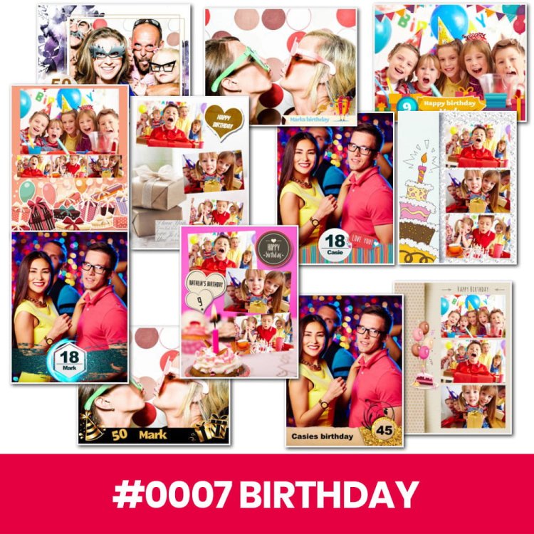 Photo Booth Template Pack – 12 Templates – Birthday 6 Photo Booth Template Pack – 12 Templates – Birthday 6
