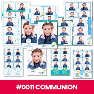 Paczka szablonów fotobudkowych 12szt - Komunia Święta