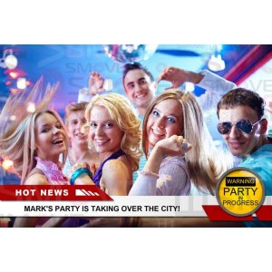 Photo Booth Template Pack – 12 Templates – Party 1