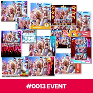 Photo Booth Template Pack – 12 Templates – Party 2