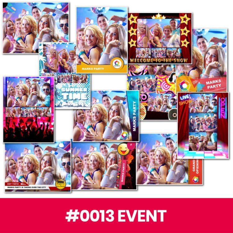 Photo Booth Template Pack – 12 Templates – Party 2 Photo Booth Template Pack – 12 Templates – Party 2