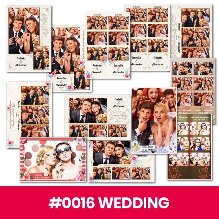 Photo Booth Template Pack – 12 Templates – Wedding 2 Photo Booth Template Pack – 12 Templates – Wedding 2
