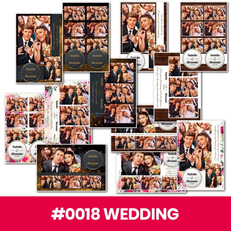 Photo Booth Template Pack – 12 Templates – Wedding 4 Photo Booth Template Pack – 12 Templates – Wedding 4