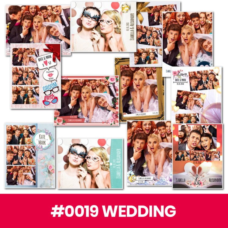 Photo Booth Template Pack – 12 Templates – Wedding 5 Photo Booth Template Pack – 12 Templates – Wedding 5