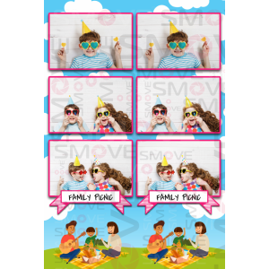Photo Booth Template Pack – 12 Templates – Picnic