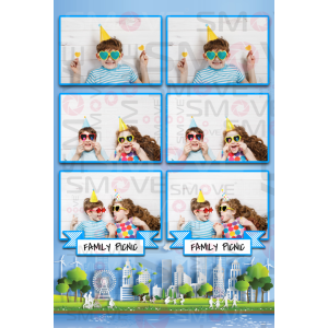 Photo Booth Template Pack – 12 Templates – Picnic