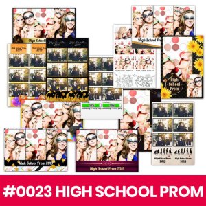 Photo Booth Template Pack – 12 Templates – Prom Night