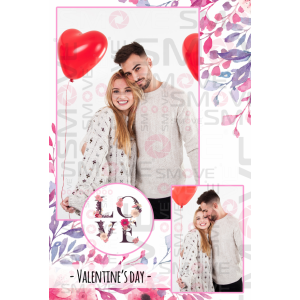 Photo Booth Template Pack – 12 Templates – Valentine's Day
